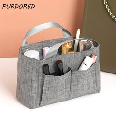 Large Capacity Cosmetic Bag Handbag Multi-pockets Storage Makeup Bag