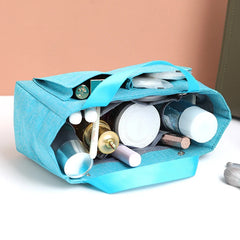 Large Capacity Cosmetic Bag Handbag Multi-pockets Storage Makeup Bag