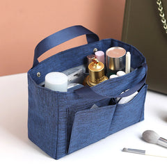 Large Capacity Cosmetic Bag Handbag Multi-pockets Storage Makeup Bag