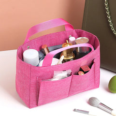 Large Capacity Cosmetic Bag Handbag Multi-pockets Storage Makeup Bag