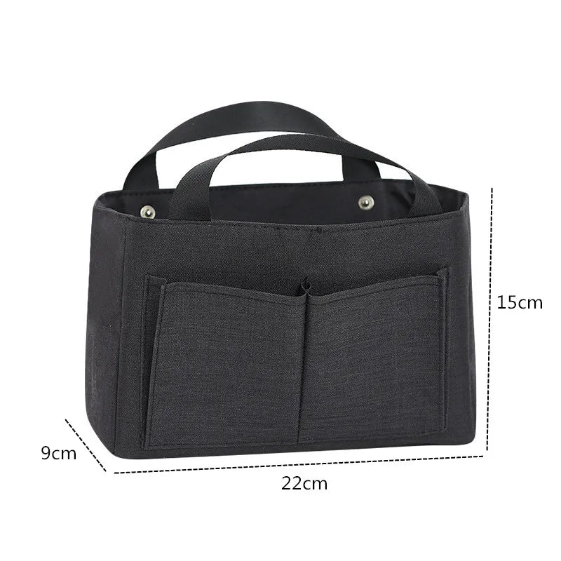 Large Capacity Cosmetic Bag Handbag Multi-pockets Storage Makeup Bag