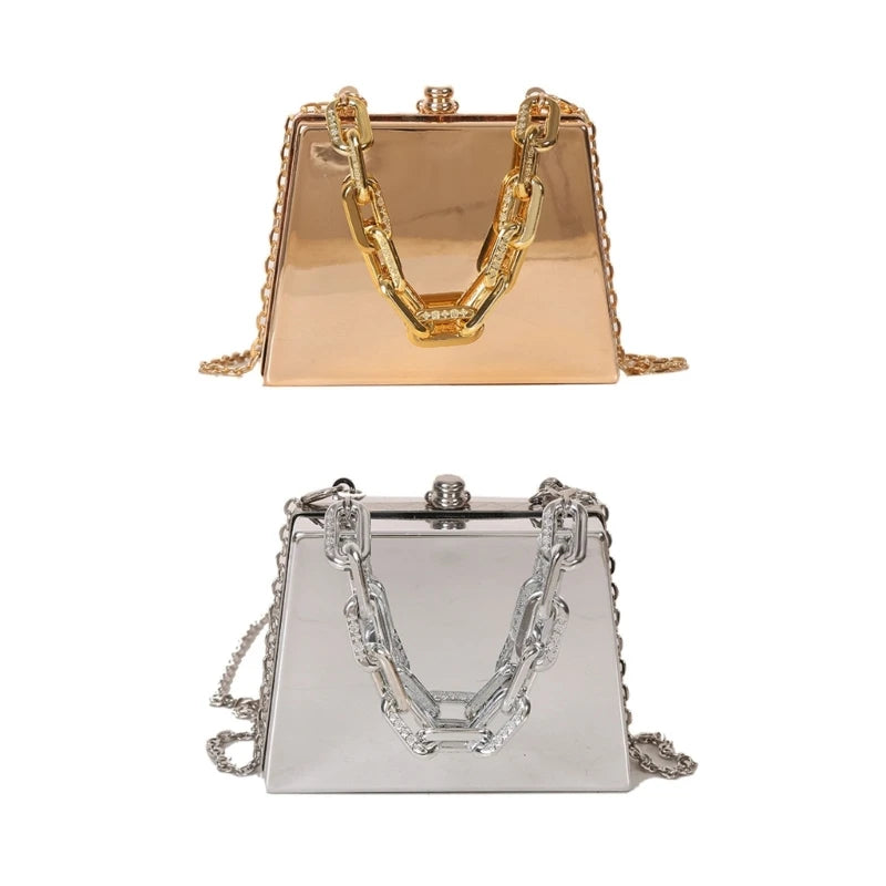Women PVC Box Handbag Travel Beach Tote Crossbody Bag