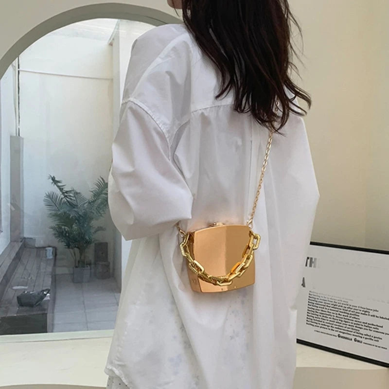 PVC Box Handbag Women Travel Beach Tote Crossbody Bag Summer Messenger