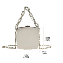 PVC Box Handbag Women Travel Beach Tote Crossbody Bag Summer Messenger