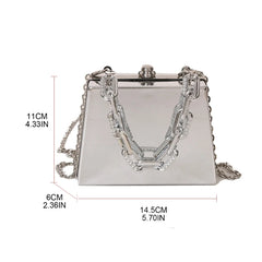 Women PVC Box Handbag Travel Beach Tote Crossbody Bag