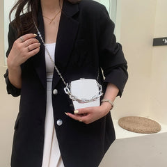 PVC Box Handbag Women Travel Beach Tote Crossbody Bag Summer Messenger