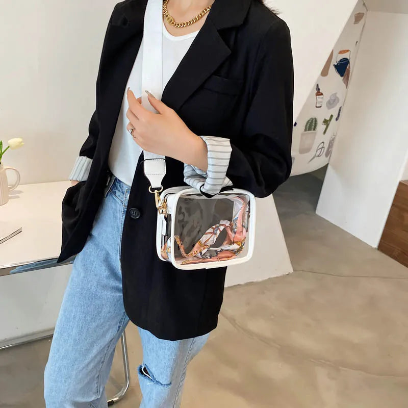Clear Crossbody Bag Stadium Approved Transparent Shoulder Handbag