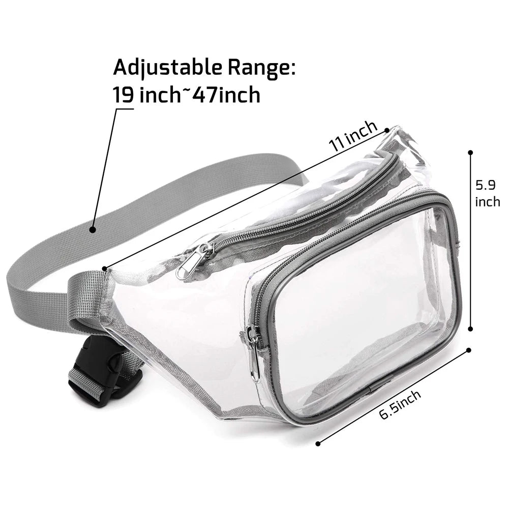Clear PVC Crossbody Bag Mini Unisex Waterproof Phone Bag for Outdoor Travel