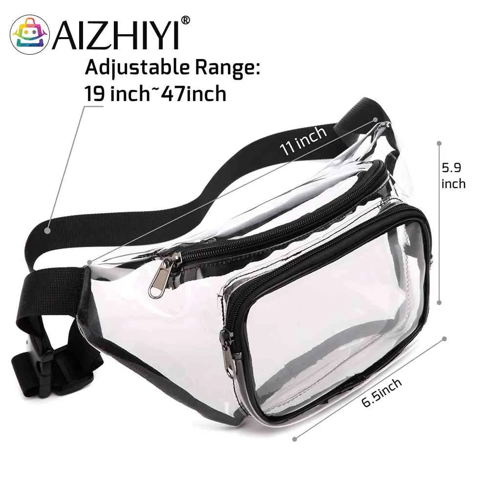 Clear PVC Crossbody Bag Mini Unisex Waterproof Phone Bag for Outdoor Travel