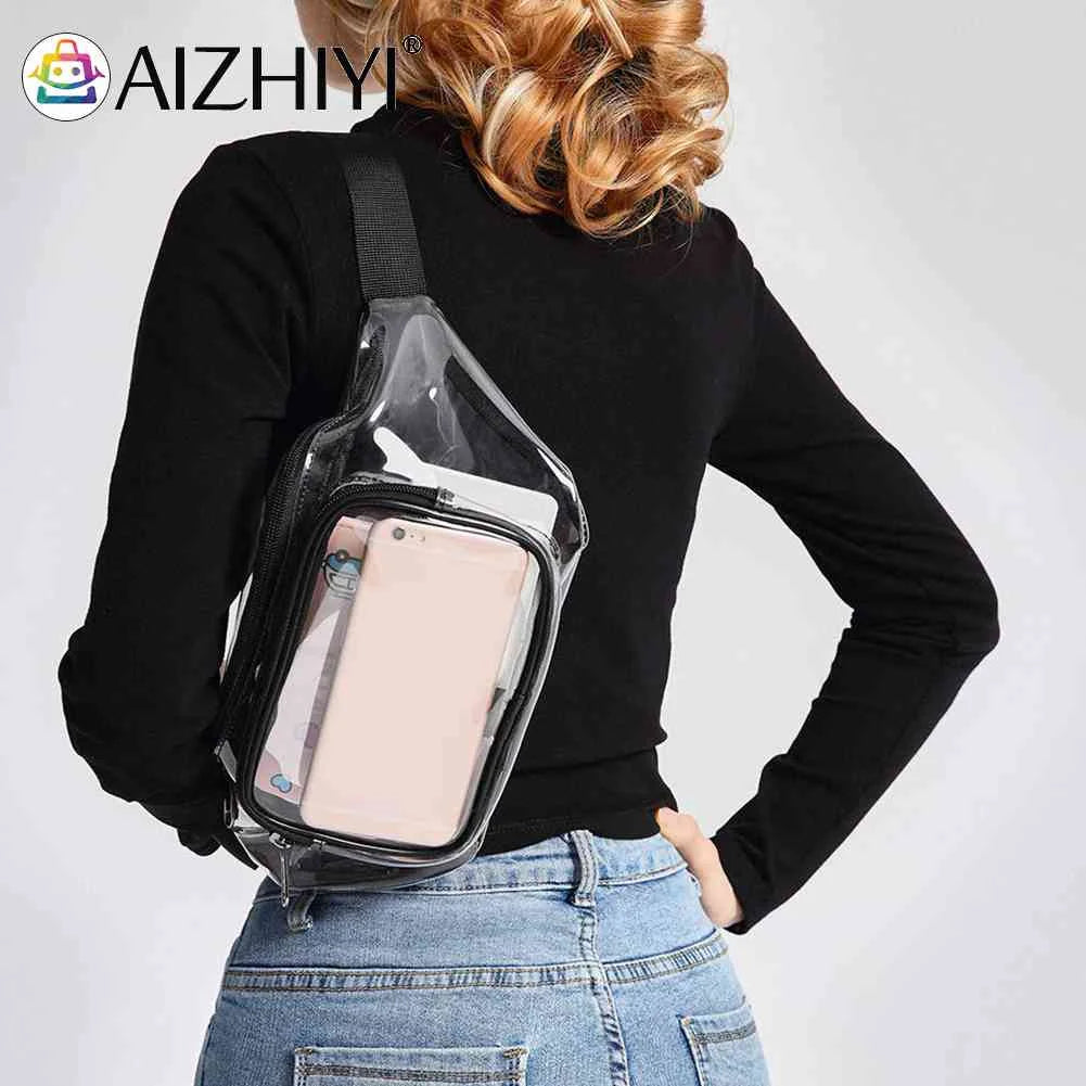 Clear PVC Crossbody Bag Mini Unisex Waterproof Phone Bag for Outdoor Travel