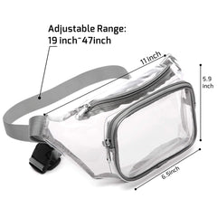 Clear PVC Crossbody Bag Mini Unisex Waterproof Phone Bag for Outdoor Travel