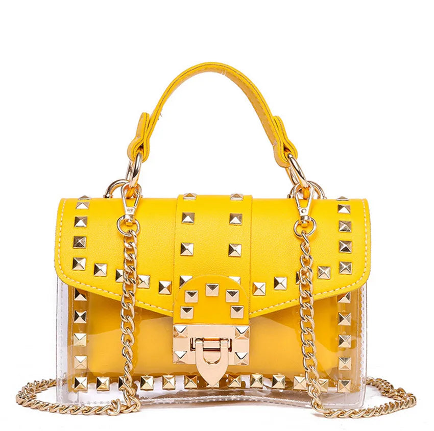 PVC Messenger Bag Crossbody Sling Ribbed Shoulder Bag