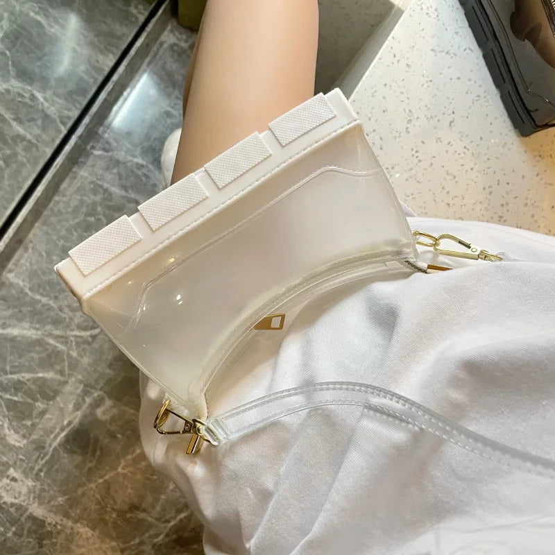 Solid PVC Mini Bag Women Handbag Shoe Shape Jelly Bag Crossbody Bags