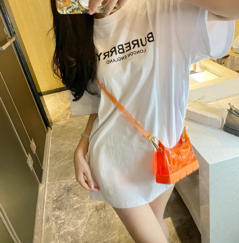 Solid PVC Mini Bag Women Handbag Shoe Shape Jelly Bag Crossbody Bags