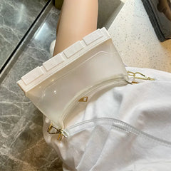 Solid PVC Mini Bag Women Handbag Shoe Shape Jelly Bag Crossbody Bags
