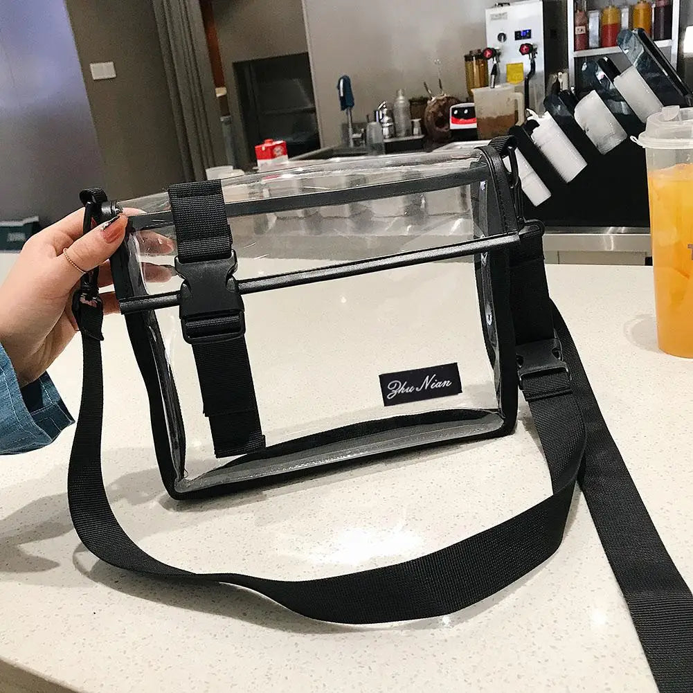 Unisex PVC Shoulder Messenger Bag Spring Summer Crossbody Bags