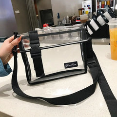 Unisex PVC Shoulder Messenger Bag Spring Summer Crossbody Bags