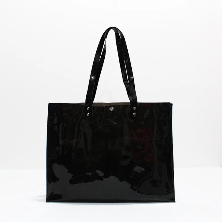Clear Jelly Tote Bag Large Size Women Transparent Handbag