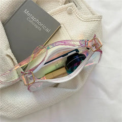 Colorful Transparent PVC Tassel Shoulder Bag Women Cross Body PopularBag