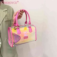 PVC Transparent Laser Shoulder Bag Women Summer Crossbody Tote Handbags