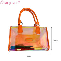 PVC Transparent Laser Shoulder Bag Women Summer Crossbody Tote Handbags