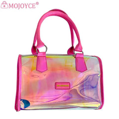 PVC Transparent Laser Shoulder Bag Women Summer Crossbody Tote Handbags