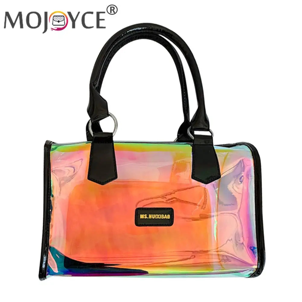 Transparent Laser Shoulder Crossbody Bag Women PVC Summer Tote