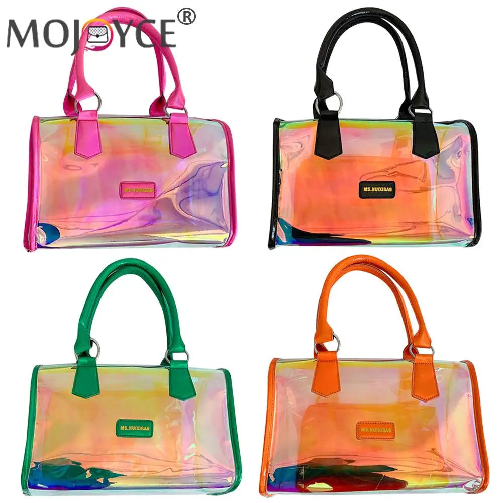 Transparent Laser Shoulder Crossbody Bag Women PVC Summer Tote