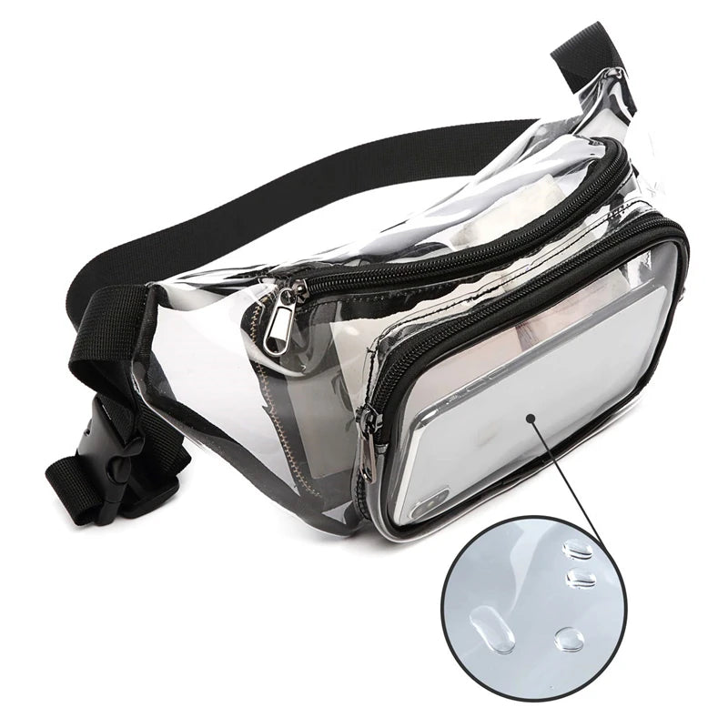 Transparent Waist Bag Women Crossbody Chest Casual Sports Fanny Pack