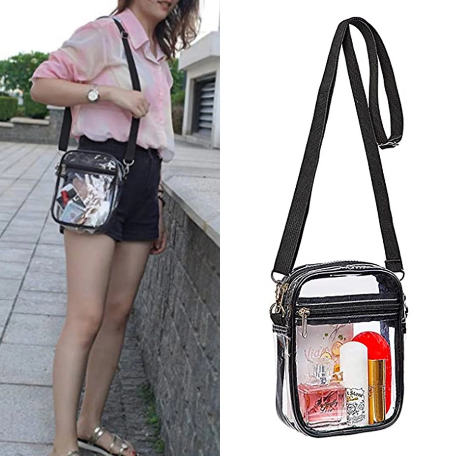 Transparent Women Crossbody Shoulder Bag Chain Jelly Small Phone Purse