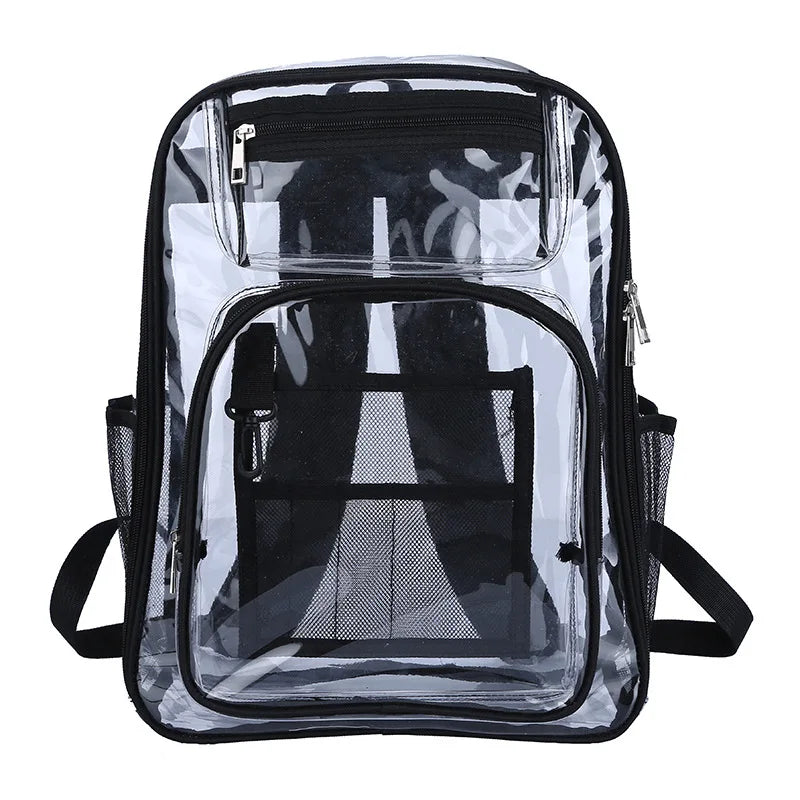 PVC Waterproof Student Backpack High Capacity School Bags Couple Travel