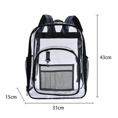 PVC Waterproof Transparent School Bag See Through Backpack