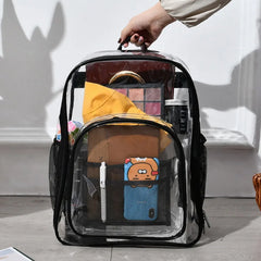 PVC Waterproof Transparent School Bag See Through Backpack