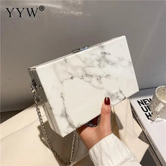 Marbling Acrylic Clutch Bag Evening Handbag Wedding Purse