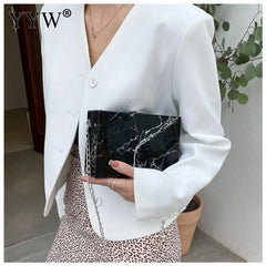 Marbling Acrylic Clutch Bag Evening Handbag Wedding Purse
