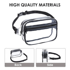 PVC Women Waist Fanny Pack Belt Bag Clear Bag Beach Travel