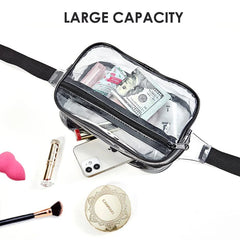 PVC Women Waist Fanny Pack Belt Bag Clear Bag Beach Travel
