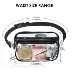 PVC Women Waist Fanny Pack Belt Bag Clear Bag Beach Travel