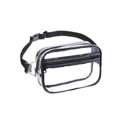 PVC Women Waist Fanny Pack Belt Bag Clear Transparent Hip Zipper Belt Bag