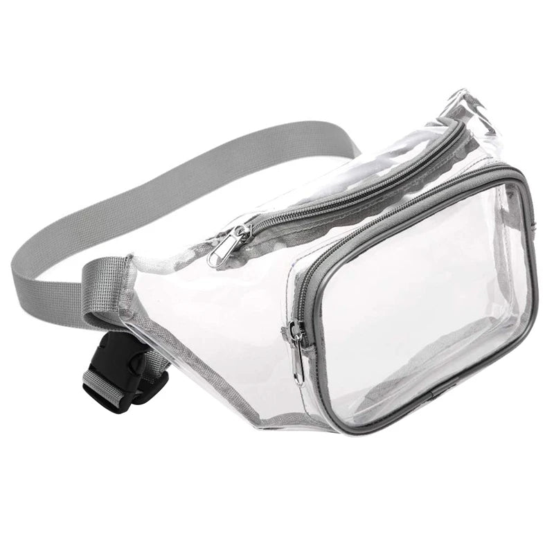 Transparent PVC Women Waist Fanny Pack Belt Bag Hip Bum Bag