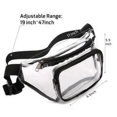 Clear PVC Waist Fanny Pack Belt Bag for Women