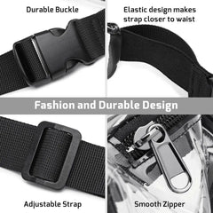 Clear Transparent PVC Women Waist Fanny Pack Hip Bum Bag