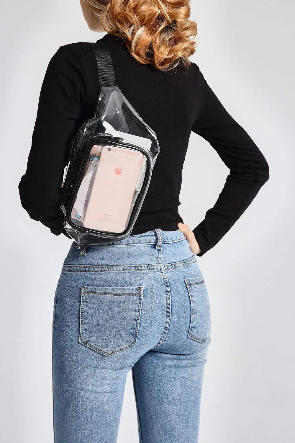Clear PVC Waist Fanny Pack Belt Bag for Women