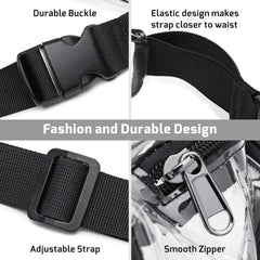 Clear PVC Waist Fanny Pack Belt Bag for Women