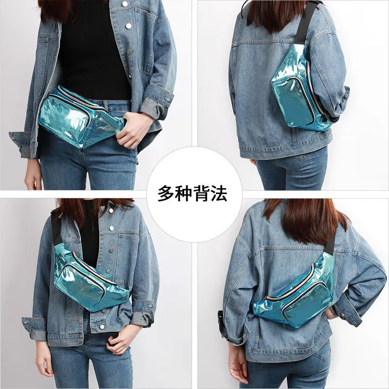 Colorful PVC Fanny Pack Women's Cross-Body Bag