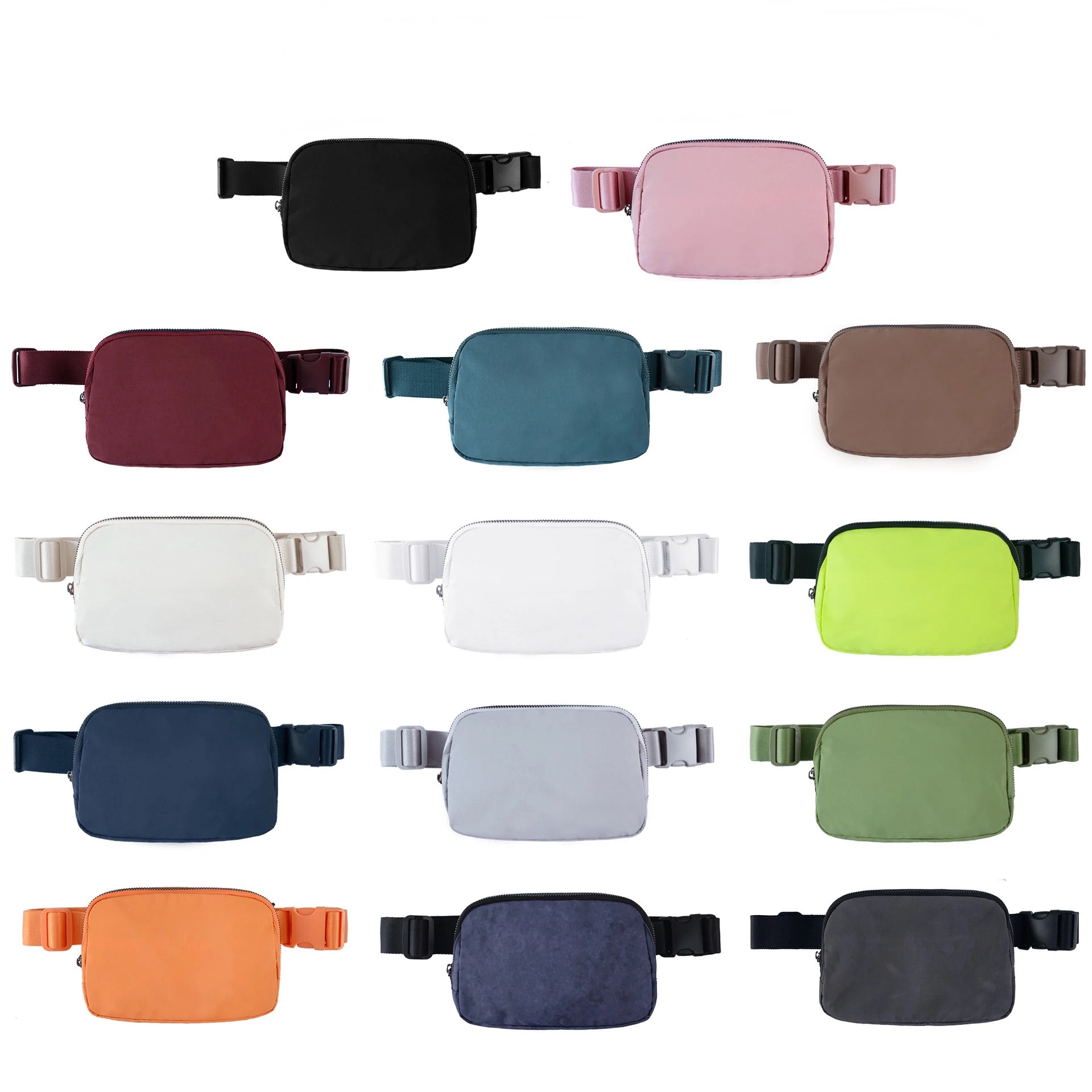 Women's Waist Bag Sports Zipper Chest Money Pouch