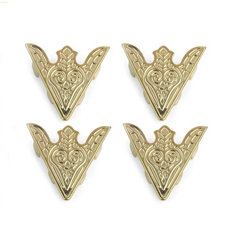2 Pairs Wing Tips Brooch Pin Metal Collar Clips