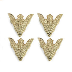 2 Pairs Wing Tips Brooch Pin Metal Collar Clips