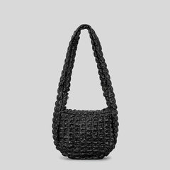 Padded Cotton Draw String Nylon Bucket Handbag