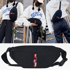 Print Waist Bags Women Men Crossbody Bag Shoulder Bag Casual Belt Pouch